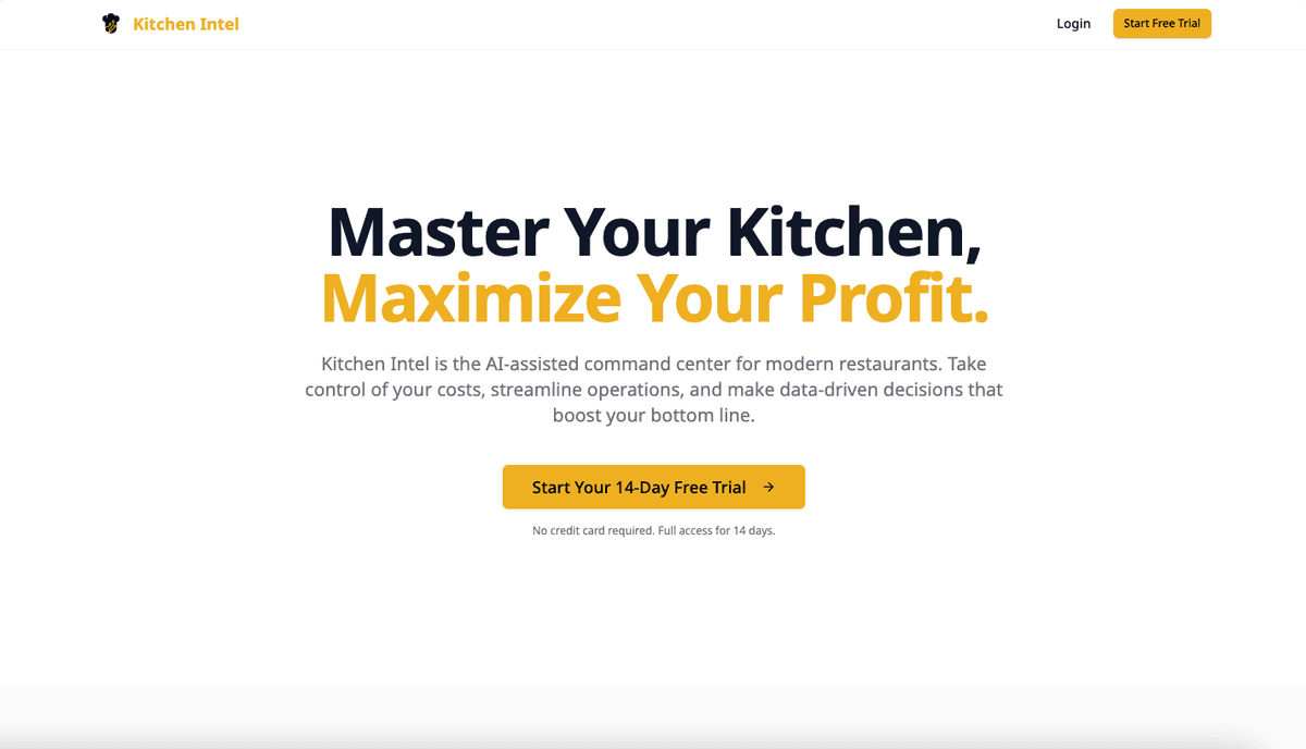 Kitchen Intel